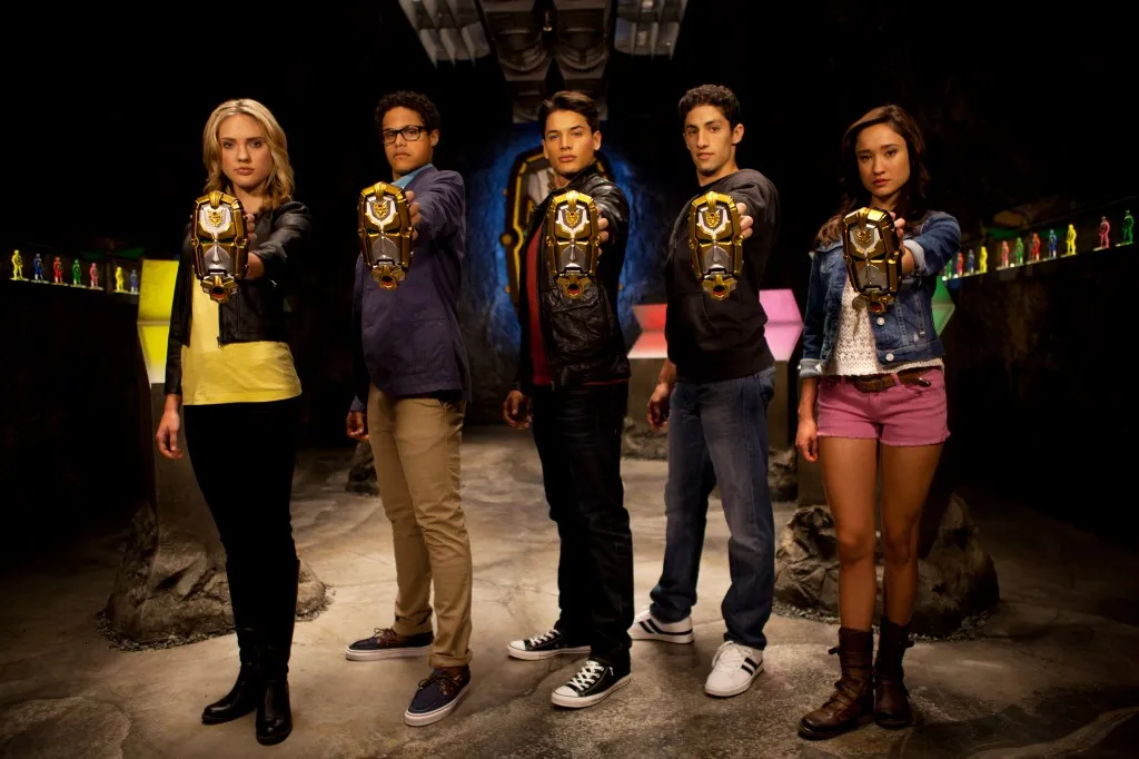 Gia, Noah, Troy, Jake and Emma are the Megaforce Power Rangers